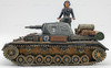 King & Country Panzer 4 Tank Model Vehicle Statue WS26B and Miniature Soldier