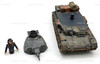 King & Country Panzer 4 Tank Model Vehicle Statue WS26B and Miniature Soldier