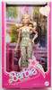 Barbie The Movie Margot Robbie Gold Disco Jumpsuit Doll 2022 Mattel HPJ99