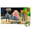 Star Wars The Power of the Force Jabba The Hutt And Han Solo Action Figures 1997