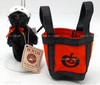 Boyds Bears Lil Boo Cat In Halloween Bag Mini Plush #904473 Head Bean Collection