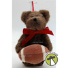 Boyds Bears Mini Plush Bear with Football Ornament Dark Brown 6 inch #562757