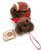 Boyds Bears Mini Plush Bear with Football Ornament Dark Brown 6 inch #562757