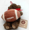 Boyds Bears Mini Plush Bear with Football Ornament Dark Brown 6 inch #562757