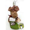 Boyds Bears Mini Plush Moose Ornament Holding Merry Moosemas Stocking #562724