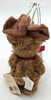 Boyds Bears Mini Plush Moose Ornament Holding Merry Moosemas Stocking #562724