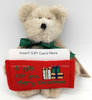 Boyds Bears Merry Mini Plush Tan Bear & Christmas Gift Card Holder #903606
