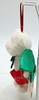Boyds Bears Beary Christmas Angel Bear Mini Plush Ornament White w/ Green Wings