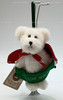 Boyds Bears Holiday Wishes Angel Bear Mini Plush Ornament White Bear Red Wings