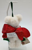 Boyds Bears Holiday Wishes Angel Bear Mini Plush Ornament White Bear Red Wings