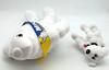 Michelin Man & Bubbles The Dog Plushies Set of Two C-11476 Zouire 2004