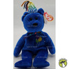 Ty Beanie Baby Happy Birthday the Bear Plush Blue Version