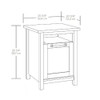 Better Homes & Gardens Modern Farmhouse USB Nightstand, Rustic Gray