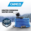Camco 25-Foot Heated Water Hose for RV - Drinking Water Safe - Blue (22911)