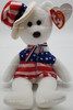Ty Beanie Babies Sam the Bear Patriotic Plush White Version 2003