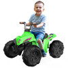 Kid Trax 12V Glow ATV Ride-On Toy, Green, with LED Lights, Rechargeable Battery