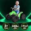 Kid Trax 12V Glow ATV Ride-On Toy, Green, with LED Lights, Rechargeable Battery