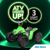 Kid Trax 12V Glow ATV Ride-On Toy, Green, with LED Lights, Rechargeable Battery