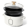 Beautiful 19162 6 Qt Programmable Slow Cooker in White Icing by Drew Barrymore