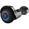 Hover-1 Chrome 7 Mph Hoverboard with LED Lights and Bluetooth Speaker Gunmetal