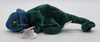 Ty Beanie Baby Rainbow the Chameleon Blue Plush with NO TONGUE 1997
