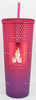 Disney Theme Park 50th Anniversary Starbuck Pink Red Purple Ombre 24oz Tumbler