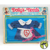Dolly's Needs Fashion Dress Blue w White Polka-dots For 12-14" Baby Dolls Totsy