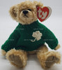 Ty Attic Treasures Blarney the Bear with Green Irish Clover Sweater Plush