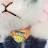 Steiff Timmy White with Black Dots Bunny Rabbit Pink Ribbon Mohair Plush