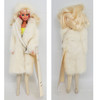 Barbie Doll in White Mink Coat by Lara's Fur Accessories New York, NY USA