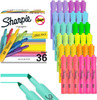 Sharpie Tank Highlighters, Assorted, Chisel Tip, 36 Count