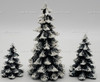 Department 56 Village Evergreen Trees Cold Cast Porcelain Set of 3