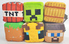 Minecraft Basic Blocks Lot of 12 Mini Plush Full Case Creeper, Steve, and More