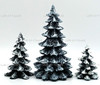 Department 56 Snowy Evergreen Trees Set of 3 Cold Cast Porcelain Trees 52051