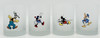 Disney Glass Cups Set of 4 feat. Mickey Mouse Minnie Mouse Goofy and Donald Duck