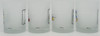 Disney Glass Cups Set of 4 feat. Mickey Mouse Minnie Mouse Goofy and Donald Duck