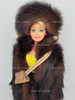 Custom Barbie Doll in Mahogany Mink Coat from Lara's Fur Accessories in New York