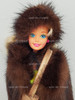 Barbie Doll in Custom Mahogony Mink Coat by Lara's Fur Accessories in New York