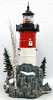 Department 56 Rock Point Lighthouse Original Snow Village Accessory 55397