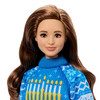 Barbie Signature Hannukah Holiday Sweater Doll with Brunette Wavy Hair