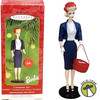 Commuter Set Barbie Ornament and Hatbox Ornament Hallmark Keepsake