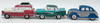 Department 56 Original Snow Village Classic Cars Lot of Three 54577
