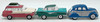 Department 56 Original Snow Village Classic Cars Lot of Three 54577