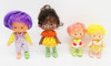 Vintage Strawberry Shortcake Lot of 4 Mini Dolls Almond Cherry Orange Lemon 1979