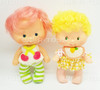 Vintage Strawberry Shortcake Lot of 4 Mini Dolls Almond Cherry Orange Lemon 1979