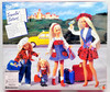 Barbie Travelin' Sisters Playset with Skipper Kelly and Stacie 1995 Mattel 14073