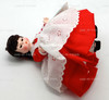 Madame Alexander Jo Little Women Doll 1983 Red Dress White Lace Apron # 413