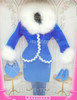 Barbie Fashion Avenue Boutique #14980 Royal Blue Suit w/White Fur NRFB