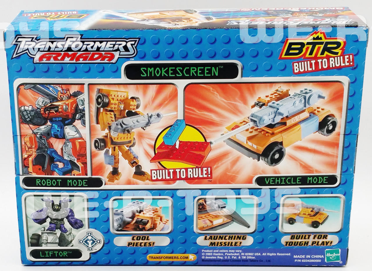 Transformers Armada Smokescreen With Liftor MiniCon Building Set BTR