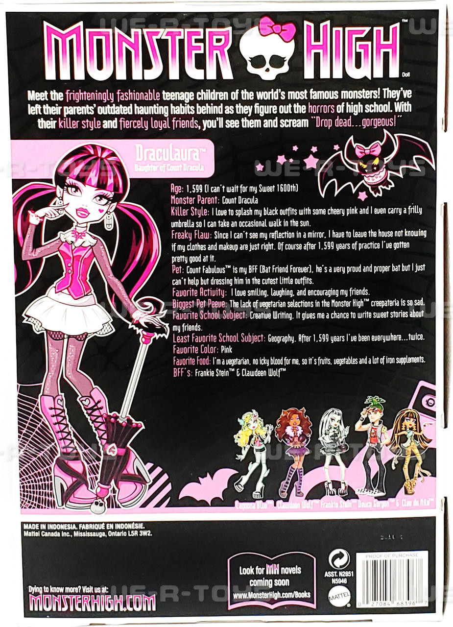 Monster High Wave 1 First Generation Draculaura Doll With Count ...